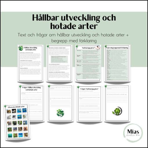 Läsförståelse: Hållbar utveckling och hotade arter