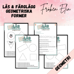 Läs och färglägg - geometriska former