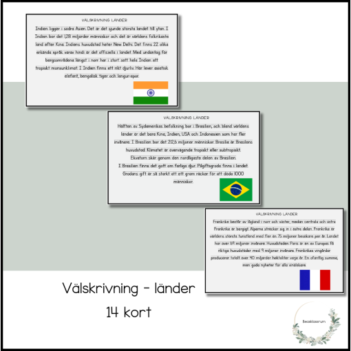 Välskrivning - länder