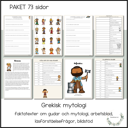 Grekisk mytologi - paket 73 sidor