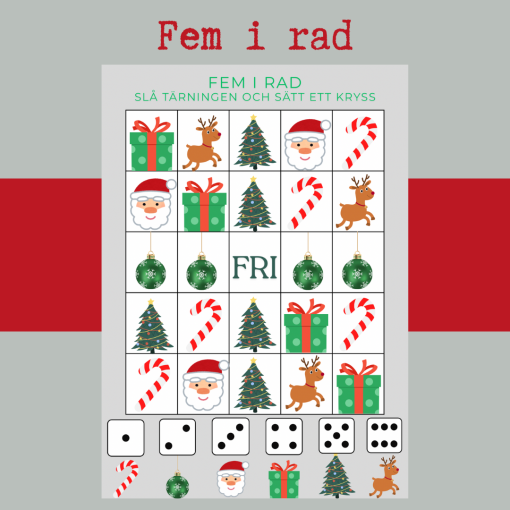 Fem i rad - jultema