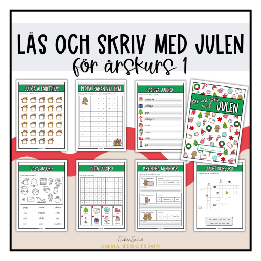 Läs och skriv med julen för åk 1