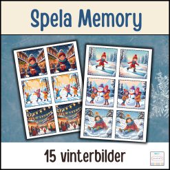 Vinter: Spela Memory (15 st bilder)