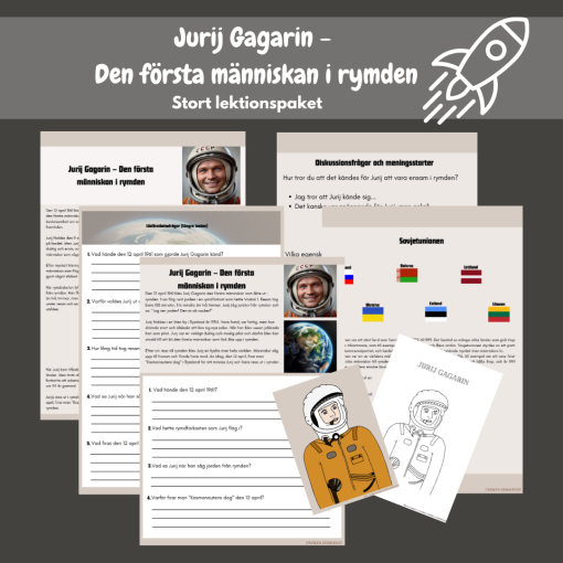 Jurij Gagarin - Den första människan i rymden. Stort lektionspaket