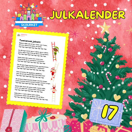 SkolRikets Digitala Julkalender 2024: Pedagogiska Aktivitetsblad för Skolan | Lucka 17