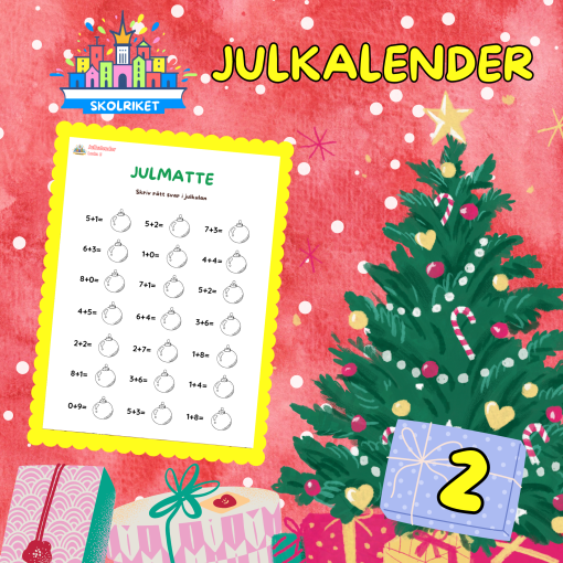 SkolRikets Digitala Julkalender 2024: Pedagogiska Aktivitetsblad för Skolan | Lucka 2