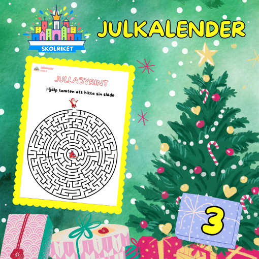 SkolRikets Digitala Julkalender 2024: Pedagogiska Aktivitetsblad för Skolan | Lucka 3