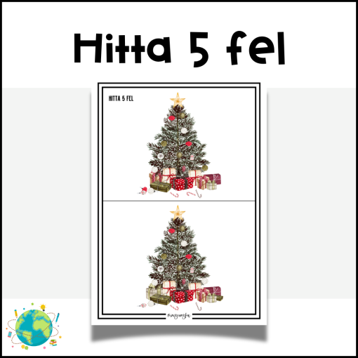 Jul - Hitta fem fel