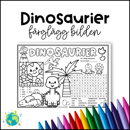 Måla Dinosaurier