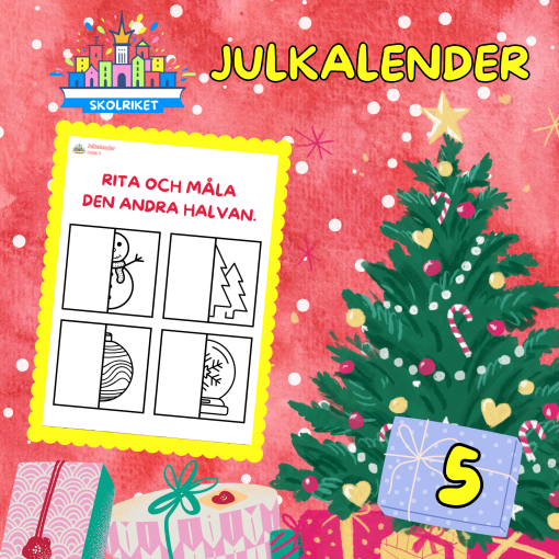 SkolRikets Digitala Julkalender 2024: Pedagogiska Aktivitetsblad för Skolan | Lucka 5
