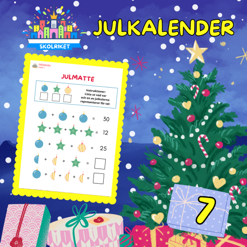 SkolRikets Digitala Julkalender 2024: Pedagogiska Aktivitetsblad för Skolan | Lucka 7
