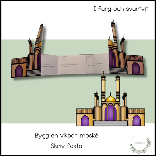 Bygg en vikbar moské - fyll i fakta