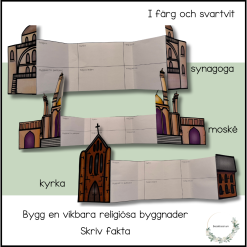 Bygg en vikbar religiös byggnad - fyll i fakta