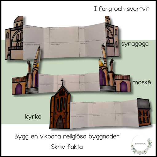 Bygg en vikbar religiös byggnad - fyll i fakta