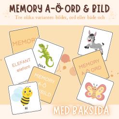 Memory alfabetet - ord och bilder