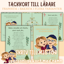 Tackkort till lärare - Jul