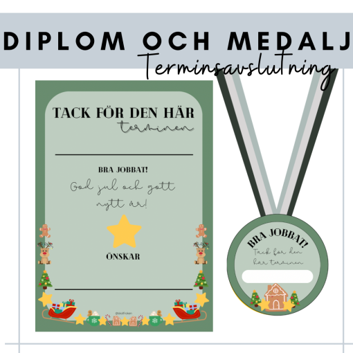 Diplom & medalj -julavslutning