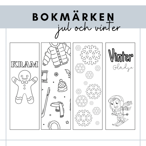 Bokmärken - jul och vinter