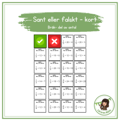 Sant eller falskt -bråk (del av antal)