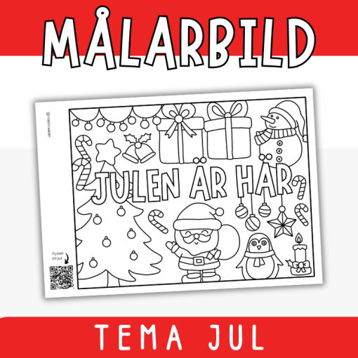 Gratis Målarbild- tema jul