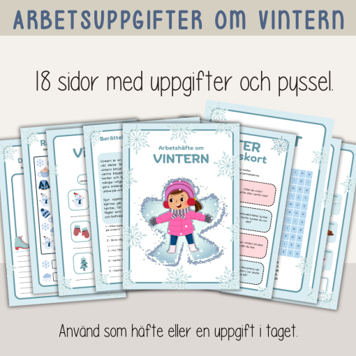 Vinter - 18 arbetsuppgifter med vintertema