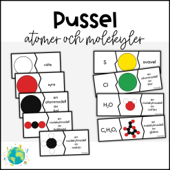 Pussel - Atomer och molekyler