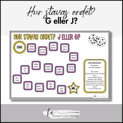Hur stavas ordet? G - eller J? -Ett stavningsspel
