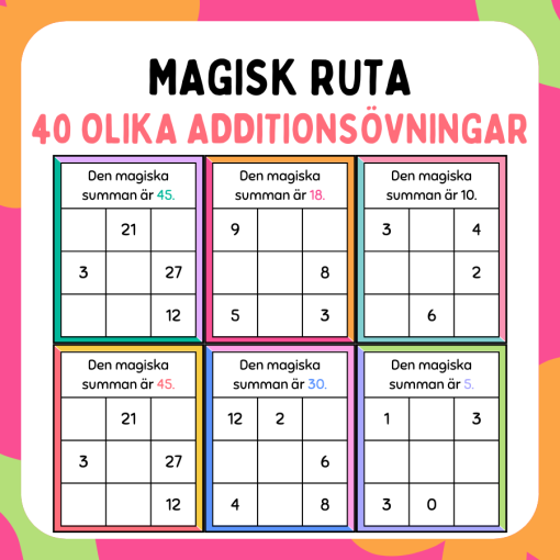 Magisk ruta: Additionsövningar