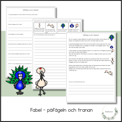 Fabel - påfågeln och tranan