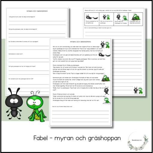 Fabel - myran och gräshoppan