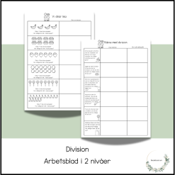 Division - arbetsblad i 2 nivåer