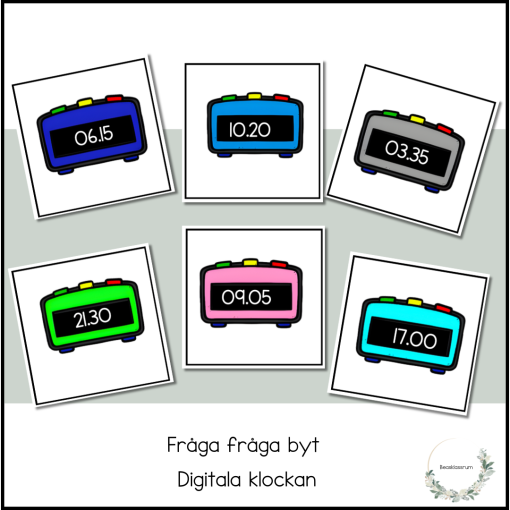 Fråga fråga byt - digitala klockan