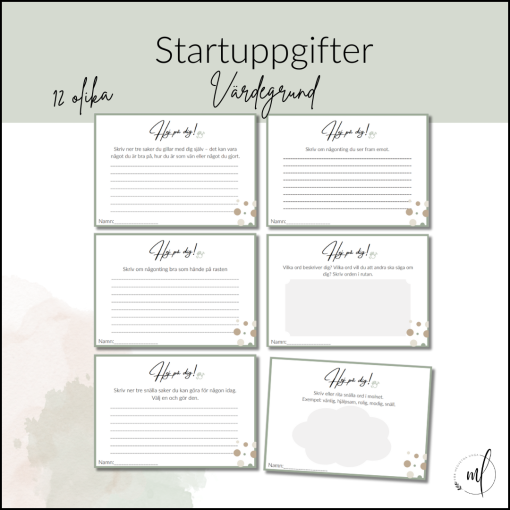 Startuppgifter: Värdegrund