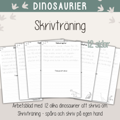Skrivträning - Dinosaurier