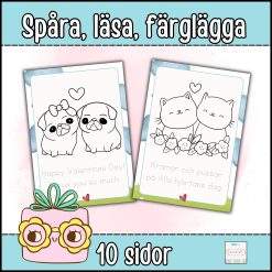 Spåra, läsa, färglägga (alla hjärtan)