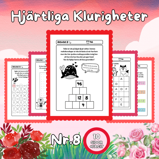 Hjärtliga Klurigheter Nr 8 – Matematiska utmaningar med Alla hjärtans dag-tema!