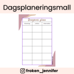 Dagsplaneringsmall
