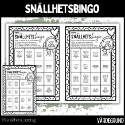 Snällhetsbingo - vänliga veckan - 2