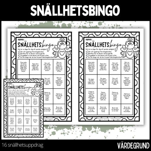 Snällhetsbingo - vänliga veckan - 3