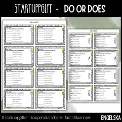 Startuppgifter - do or does