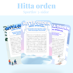Hitta orden - Sportlov