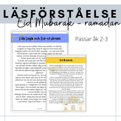 Läsförståelse - Eid Mubarak & ramadan