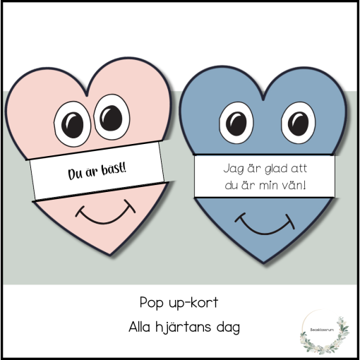 Pop up - alla hjärtans dag kort