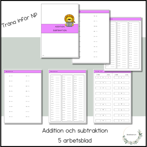 Träna inför NP - addition och subtraktion