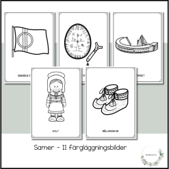 Samer - färgläggningsbilder