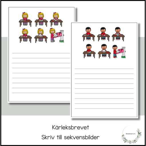Kärleksbrevet - skriv till sekvensbilder