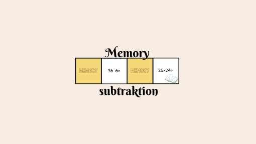 Memory - subtraktion
