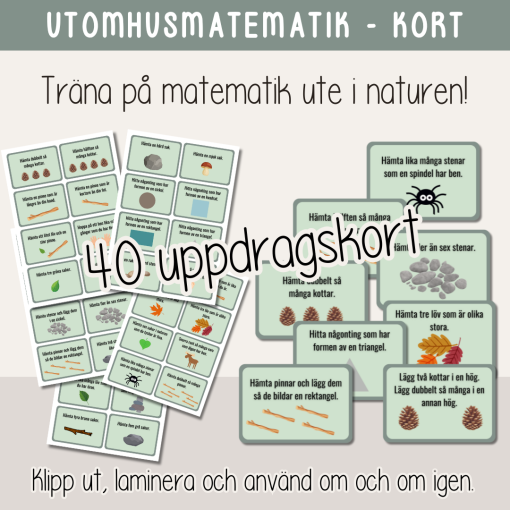 Utomhusmatematik Uppdragskort - Matematik