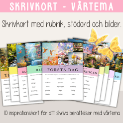 Vårtema - Skrivkort med inspiration till vårberättelser