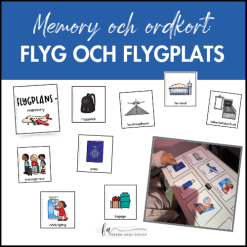 Memory och ordkort – Tema Flyg och Flygplats